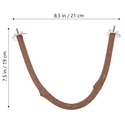 Parrot perch stand light brown sturdy 1 piece 1