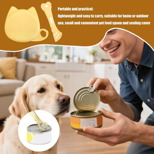 Silikondeckel für Katzenfutterdose mit Löffel 2