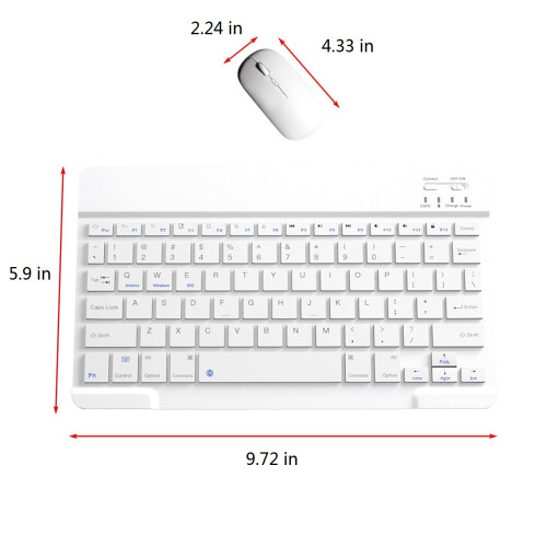 Set di tastiera e mouse Bluetooth per iPad, tablet e PC. 2
