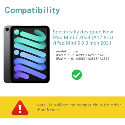 Θήκη με πληκτρολόγιο αφής για iPad Mini7 (2024) και Mini6 1