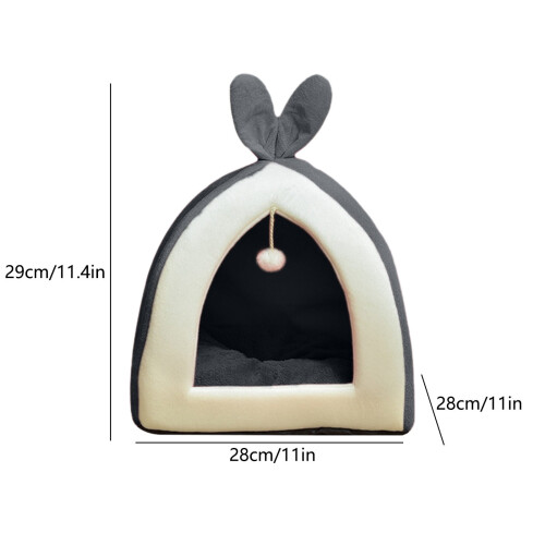 Cuccia per gatti con cuscino rimovibile per gatti da interno e 1