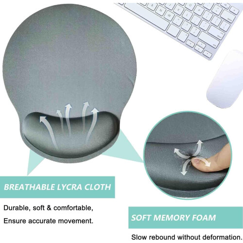 Ergonomisk musemåtte med håndledsstøtte i memory foam 2