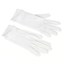 Delicate Mulberries Silk Gloves Breathable Fabric Keeps-White