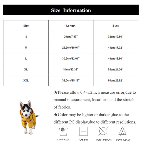 Impermeabile per cani con cappuccio, taglia XL 1