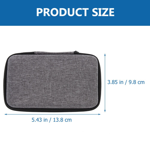 Microphone Storage Bag with USB Cable Holder Grey 13.8x9.8 1