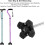 4-punkts sort stokspids til 5/8" stokke 4