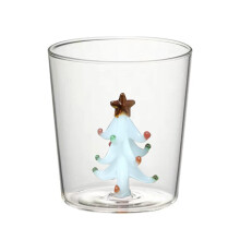 verres à vin de Noël motif sapin (2 pièces)