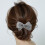 Fermaglio per capelli con fiocco di strass, argento, 2 pezzi 4