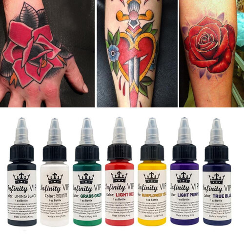Tattoo ink set pigment bottle permanent 8 colors 1