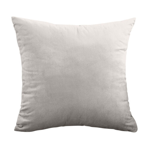Housse de coussin décorative en velours gris 40 x 40 cm