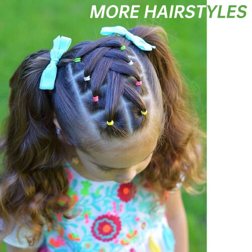 100 stk. bløde, strækbare elastiske hårbånd 2