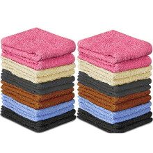 Lingettes 100 % coton, 30 x 30 cm, lot de 24