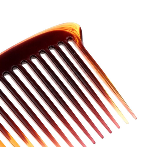 Pente de cabelo com dentes largos e topo plano. 2