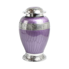 Adult Cremation Urn for Human Ashes Decorative Purple Memorial Funeral Urn