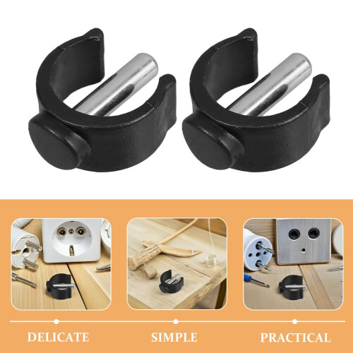 Toilet Safety Locking Clip Set Black Adjustable 2