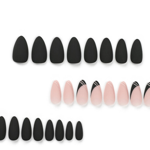 Kit de unhas postiças com 24 peças para crianças 2