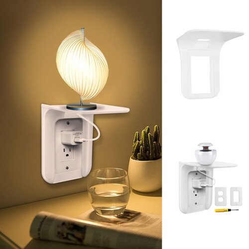 Étagère murale pour prises électriques, lot de 3 1