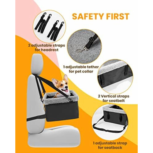 Assento elevatório para carro para cães pequenos de até 4,5 kg (10 lb) 1