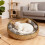 Cama de corda para cachorro, 43 cm, tecida à mão, estilo boho. 5
