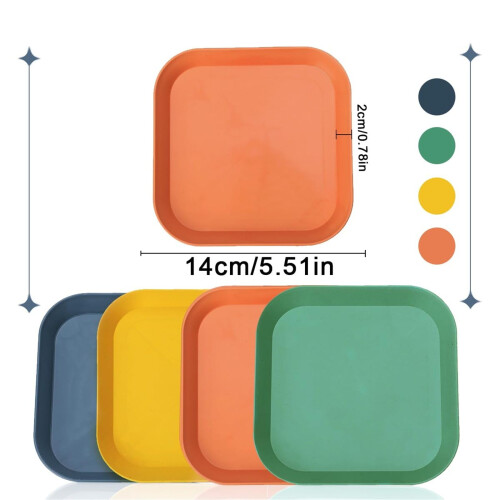 Τετράγωνο μπολ ταΐσματος γάτας – 14,5cm PP, χαμηλού προφίλ & 1