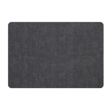 6-teiliges Leder-Tischset - 43x30 cm Schwarz