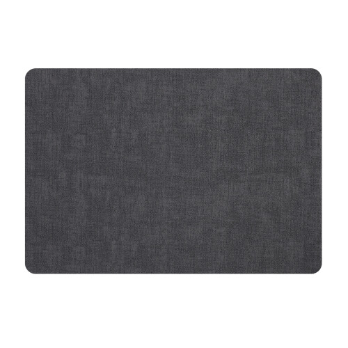 6-teiliges Leder-Tischset - 43x30 cm Schwarz