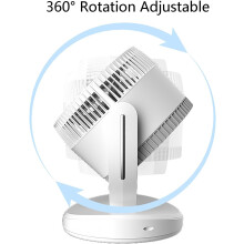 Ultra tichý mini stolový ventilátor s LED svetlom, 3 rýchlosti,