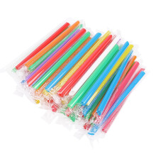 Canudos de plástico descartáveis de 11 mm – Pacote colorido