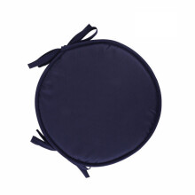 Lot de 2 coussins ronds pour chaise d'extérieur, 30 cm, bleu marine