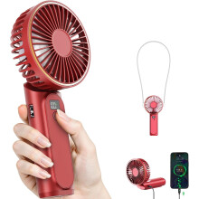 Hordozható kézi ventilátor, 4000mAh, 6 sebességes, USB-n újratölthető