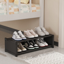 Étagère à chaussures à 2 niveaux à placer sous le lit – Étagère de rangement mince de 56,5 cm