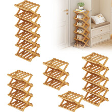 Étagère à chaussures verticale pliable pour salon et dressing