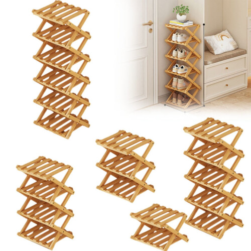 Étagère à chaussures verticale pliable pour salon et dressing
