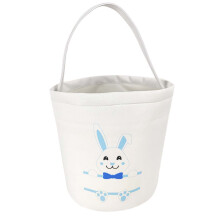 Bolsa de regalo de lona con forma de conejito de Pascua, 28x27 cm.