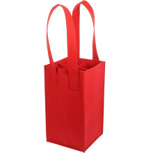 Bolsa de fieltro para transportar 4 botellas de vino.