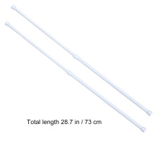 Valkoinen metallinen säädettävä suihkutanko 40–70 cm
