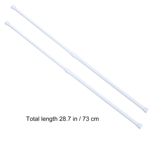 Witte metalen verstelbare douchestang 40–70 cm