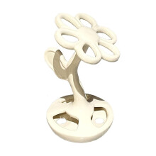 Porte-brosse à dents en céramique à motif floral avec compartiments