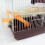 Gaiola para hamster cor café com roda e bebedouro. 2
