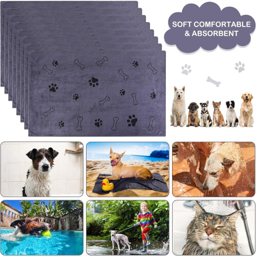 Microfiber Dog Towels Quick-Drying Absorbent 8 Pcs 55x28 2