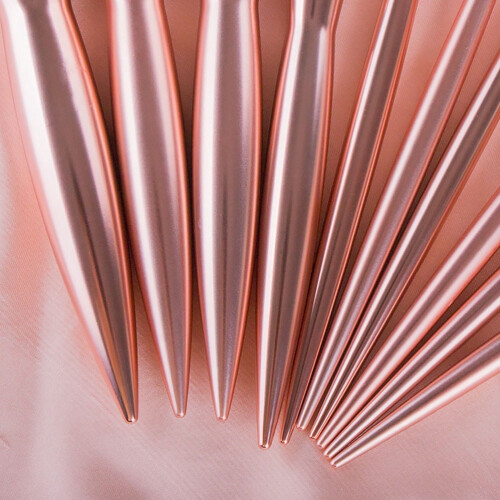 Σετ πινέλων μακιγιάζ Rose Gold – 12 συνθετικά πινέλα 1