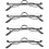 Halbrahmen-Lesebrille – Metall, 2 Paar 2