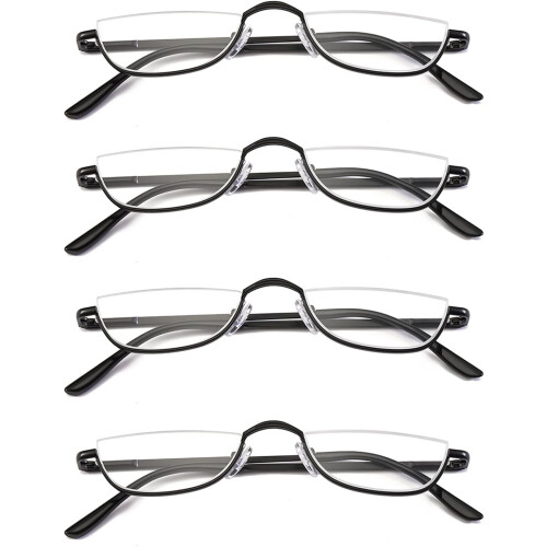 Halbrahmen-Lesebrille – Metall, 2 Paar 1