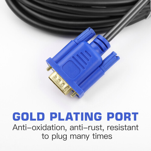 Cabo VGA com conectores banhados a ouro, 3m 2