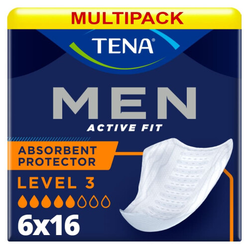 Tena TENA Men Level 3 Pack of 16 x6 (Case) Extra Absorbent 1