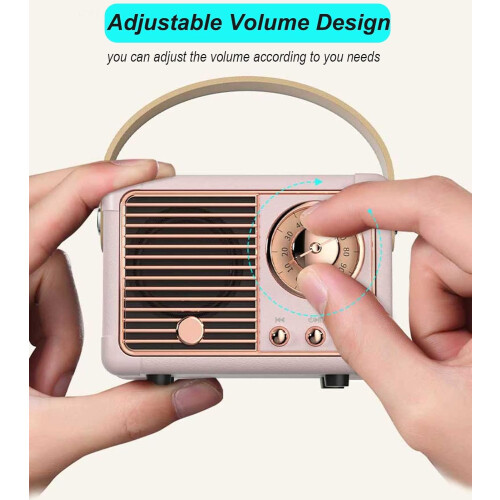 Caixa de som Bluetooth retrô vintage com 6 horas de reprodução. 2