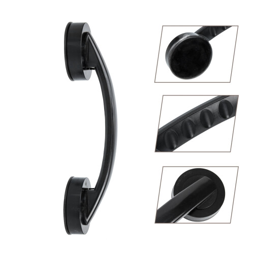 Maniglia a ventosa per porta doccia – Nera, 23 cm 2