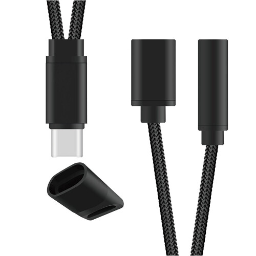 USB-C til 3,5 mm lydadapter med lader 2