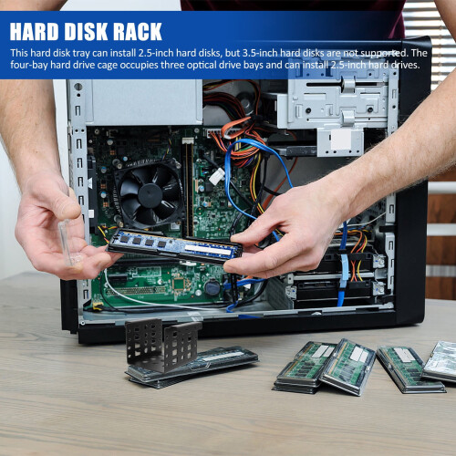 Suporte para bandeja de HDD de 2,5 polegadas para gabinete de PC – Liga de alumínio 2