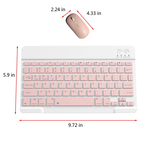 Bluetooth Keyboard and Mouse Combo Ultra-Thin Portable 2